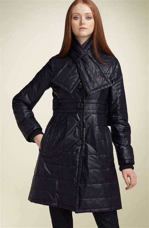 Quilted Nylon Puffer Coat 